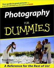 Cover of: Photography for dummies by Russell Hart