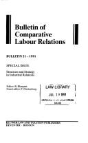 Cover of: Furstenberg Structure and Strategy (Bulletin of Comparative Labour Relations)