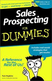 Cover of: Sales prospecting for dummies
