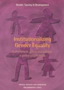 Cover of: Institutionalizing gender equality by [name missing]