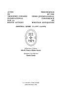 Cover of: Proceedings of the Third International Conference on Boiotian Antiquities (McGill University monographs in classical archaeology and history)