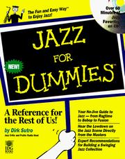 Cover of: Jazz for dummies by Dirk Sutro