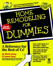 Cover of: Home remodeling for dummies by Morris Carey