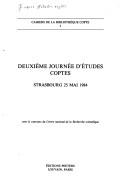 Deuxième journée d'études coptes by Journée d'étude coptes (2nd 1984 Strasbourg, France)