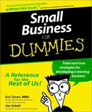 Cover of: Small business for dummies by Eric Tyson