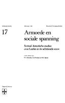 Cover of: Armoede en sociale spanning by 