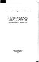 Cover of: Premier Colloque Etienne Lamotte | Colloque Etienne Lamotte (1st 1989 Brussels, Belgium, and LieМЂge, Belgium)