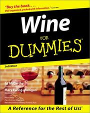 Cover of: Wine for dummies by McCarthy, Ed.