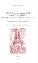 Cover of: De Tékhnē grammatikē van Dionysius Thrax by Dionysius Thrax