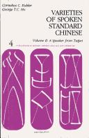 Cover of: Varieties of Spoken Standard Chinese: Volume II by Cornelius C. Kubler