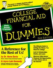 Cover of: College financial aid for dummies