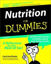 Nutrition for dummies by Carol Ann Rinzler