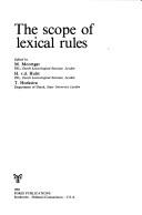 The Scope of Lexical Rules by Michael Moortgat