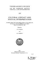 Cover of: Cultural contact and textual interpretation by European Colloquium on Malay and Indonesian Studies (4th 1983 Leiden, Netherlands)