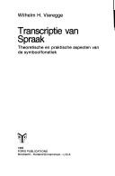 Cover of: Transcriptie Van Spraak