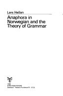 Cover of: Anaphora in Norwegian and the Theory of Grammar