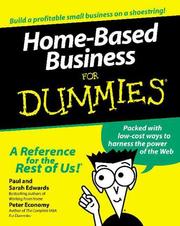 Cover of: Home-Based Business for Dummies by Paul Edwards, Sarah Edwards, Peter Economy