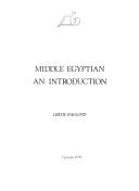 Cover of: Middle Egyptian An Introduction by Gertie Englund