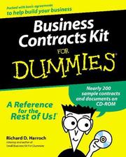 Cover of: Business Contracts Kit for Dummies by Richard D. Harroch