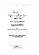 Cover of: Asine II -- Results of the Excavations East of the Acropolis 1970-1974, Fasc. 1 - 4 | 