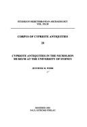 Cover of: Corpus of Cypriote Antiquities: Cypriote Antiquities in the Nicholson Museum at the University of Sydney (Studies in Mediterranean Archaeology)
