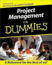 Cover of: Project management for dummies