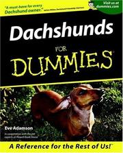 Cover of: Dachshunds for Dummies by Eve Adamson