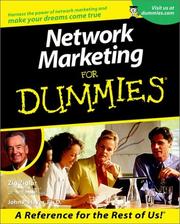Cover of: Network Marketing for Dummies by Zig Ziglar, John P. Hayes