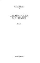 Cover of: Garanas oder Die Litanei. by Matthias Mander