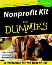 Cover of: Nonprofit Kit for Dummies (With CD-ROM) by Stan Hutton, Frances Phillips