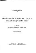 Cover of: Geschichte der altdeutschen Literatur im Licht ausgewählter Texte 4. Romanliteratur der Stauferzeit.