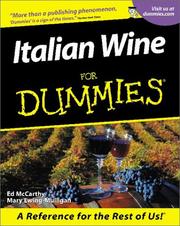 Cover of: Italian Wine for Dummies by Mary Ewing-Mulligan, Ed McCarthy