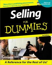 Cover of: Selling for Dummies by Tom Hopkins