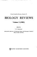 Cover of: Biology Reviews, 1982: Section D