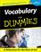 Cover of: Vocabulary for dummies