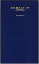 Cover of: The Jewish Law Annual