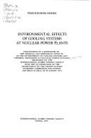 Cover of: Environmental Effects of Cooling Systems at Nuclear Power Plants (IAEA Proceedings Series)