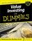 Cover of: Value Investing for Dummies