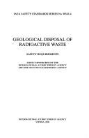 Cover of: Geological Disposal of Radioactive Waste Safety Requirements (Safety Standards)