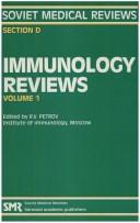 Cover of: Immunology: Cell Interactions, Myelopeptides Artificial Immunogens (Soviet Medical Reviews Section D, Immunology Reviews, Vol 1)