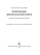 Cover of: SYNTAGMA MUSICOLOGICUM II Gesammelte Reden Und Schriften 1962-1972