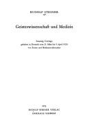 Cover of: Geisteswissenschaft und Medizin.
