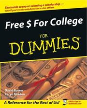 Cover of: Free $ for College for Dummies by David Rosen, Caryn Mladen