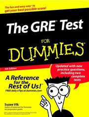 Cover of: The GRE test for dummies