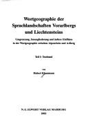 Cover of: Wortgeographie der Sprachlandschaften Vorarlbergs und Liechtensteins by Hubert Klausmann