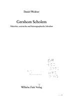 Cover of: Gershom Scholem: politisches, esoterisches und historiographisches Schreiben