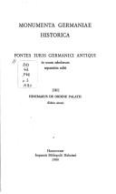 Cover of: De ordine palatii by Hinkmar von Reims, Thomas Gross, Rudolf Schieffer