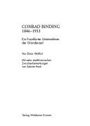 Cover of: Conrad Binding 1846 - 1933. Ein Frankfurter Unternehmer der Gründerzeit.