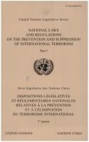 Cover of: National Laws and Regulations on the Prevention and Suppression of International Terrorism = | United Nations.