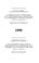 Cover of: Case Concerning Application of the Convention on the Prevention and Punishment of the Crime of Genocide (Croatia V. Yugoslavia): Order of 14 September ... Judgments, Advisory Opinions & Orders, 1999)